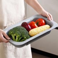 Cesta De Enjuague Retráctil Para Cocina Organizador De Plástico Ajustable Para Frutas Y Verduras Cesta De Almacenamiento Para Lavado De Cocina Accesorio Doméstico - details 3