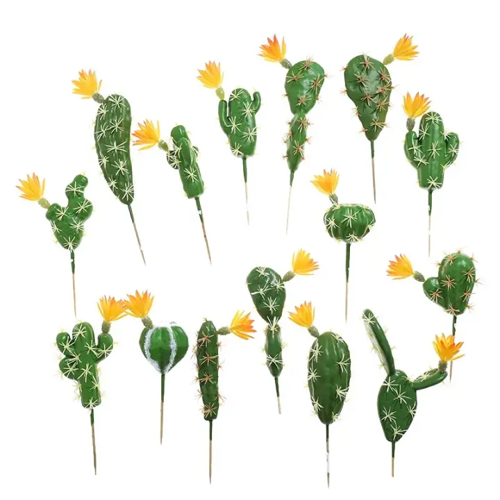 Mini Cactus Artificial Falsa Suculentas Plantas Verdes Para Decoración De Escritorio Hogar Jardín Hotel Accesorios Decorativos - 1