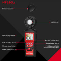 HABOTEST HT620 Luxímetro Digital De Alta Precisión Con Sensor De Luz Rotable 180° Instrumento Fotometro Para Medición De Luminosidad - details 9