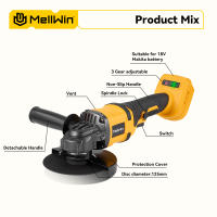 MELLWIN Amoladora Angular Inalámbrica 125mm M14 Sin Escobillas 12000PRM Para Batería Makita Herramienta De Polido Y Amolado - details 1