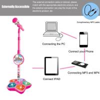 Microfono Para Niños Con Estación Y Música Instrumento Educativo De Karaoke Regalo De Cumpleaños Para Niñas Y Niños - details 8