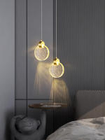 Modern LED Colgante De Cristal Redondo Para Sala De Estar Y Dormitorio Con Cuerda De Chandelier Hasta 200cm Decoración De Hogar Incluye Bombilla - details 1