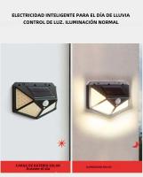 Lámpara De Pared Solar Exterior Con Sensor De Movimiento PIR 100LED Luz Solar Para Jardín Courtyard Iluminación De Calle Moderna ABS IP65 - details 4