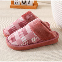Zapatillas de Estar por Casa para Mujer y Hombre  Diseño Tablero de Ajedrez Gris y Melocotón  Pantuflas  Mujer y Hombre de Estar por CasaCómodas y Antideslizantes - details 6