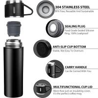 Botella Termo Aislada De Acero Inoxidable 500ML Set De Regalo Estilo Negocios Para Oficina Taza De Café Portátil Frascos Carafas - details 4