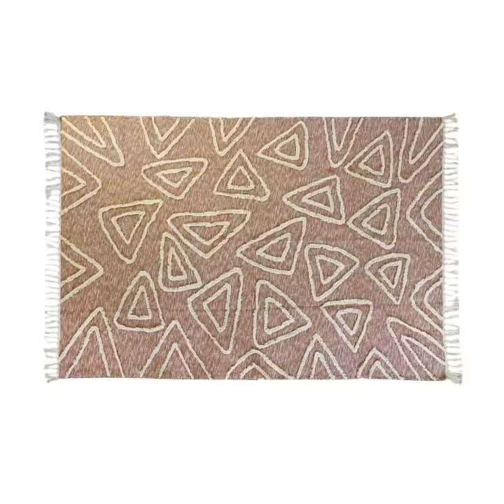 Alfombra DKD Home Decor Rosa Terracota Blanco Flecos Urbano (160 x 230 x 1 cm) - 1
