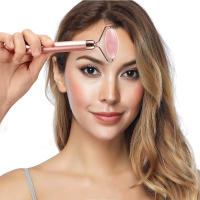 Báscula De Belleza 5 En 1 24K Oro Con Masajeador Eléctrico De Cuarzo Rosa Y Jade Rodillo 3D Levantamiento Facial Y Corporal Gua Sha - details 11