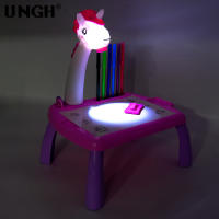 Mesa De Dibujo Con Proyector LED Para Niños Set De Pintura Juguete Educativo Herramientas De Aprendizaje Para Niños Tablero De Dibujo Con Luz - details 2