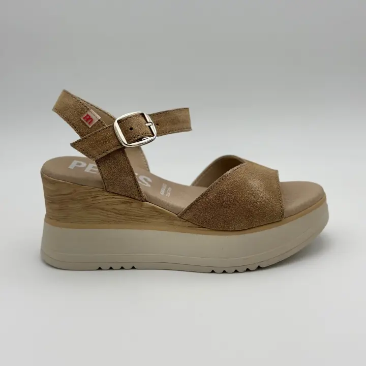 Pepe Menargues mujer sandalias hebilla 11180 serraje bambi violeta beig natural 50612 - 1
