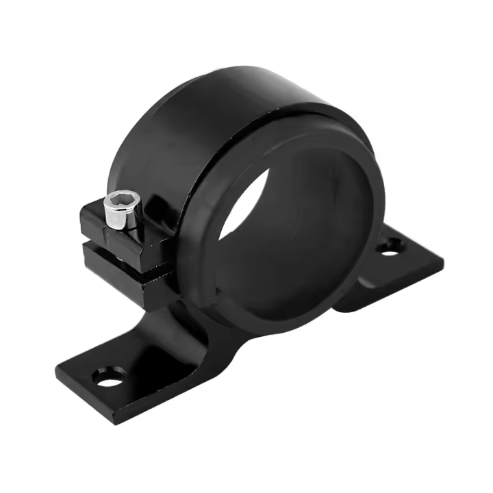 Soporte de montaje para Bomba de combustible de Automóvil, de aleación de Aluminio, de 50mm, con clip de filtro único, color Negro - 1