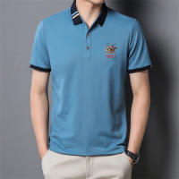 Camisa Polo Casual Para Hombres De Color Sólido Con Bordado Manga Corta Estilo Callejero Nuevo Arribo Moda Streetwear Verano - details 8