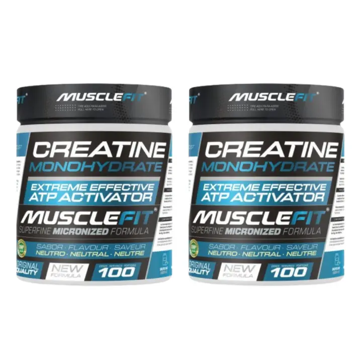 Musclefit - Pack 2 X Creatina Monohidrato Micronizada 300g  + Regalo - Aumenta el Rendimiento Muscular - 1