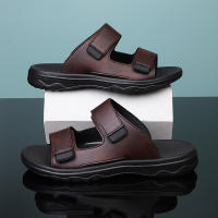 Sandalias De Hombre Verano Casual Playa Exterior Retro Cómodas Cuero Flip Flops Tipo De Sandalias Básicas Estilo Clásico - details 1