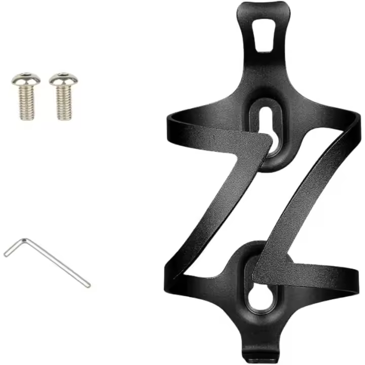 Portavacos de Bicicleta de aleación de Aluminio de primera calidad: portabotellas duradero para Bicicletas, Bicicletas de Carretera y Bicicletas de Montaña (Negro) - 1