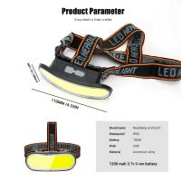 Linterna Frontal LED COB 180° Recargable Por USB Con 3 Modos Lámpara De Cabeza Para Senderismo Y Camping Impermeable - details 9