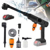30bar Hidrolimpiadora Inalámbrica Portátil para Coche y Jardín, con Pistola 6en1, Espumador, 5m Manguera, 2xBaterías 1300mAh, para batería Makita de 18V - details 7