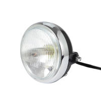 Faros De Motocicleta Negro Faro Frontal Redondo 12V Luz Universal Para Honda Suzuki Yamaha Harley Cafe Racer Accesorios De Iluminación Para Vehículos - details 8