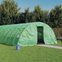 vidaXL Invernadero con Estructura Acero Invernáculo Vivero para Plantas Verde - details 0