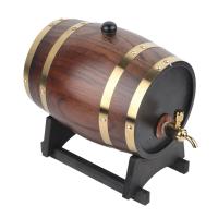 Barrel De Madera De Roble Retro De 3L Para Vino Brandy Y Whisky Con Grifo Contenedor De Cerveza De Barra Ecológico - details 5