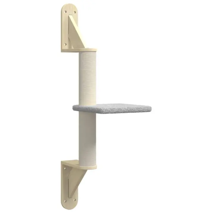 vidaXL Árbol rascador para gatos de pared 85,5 cm Color Crema,  Gris claro,  Gris oscuro y mas - 1