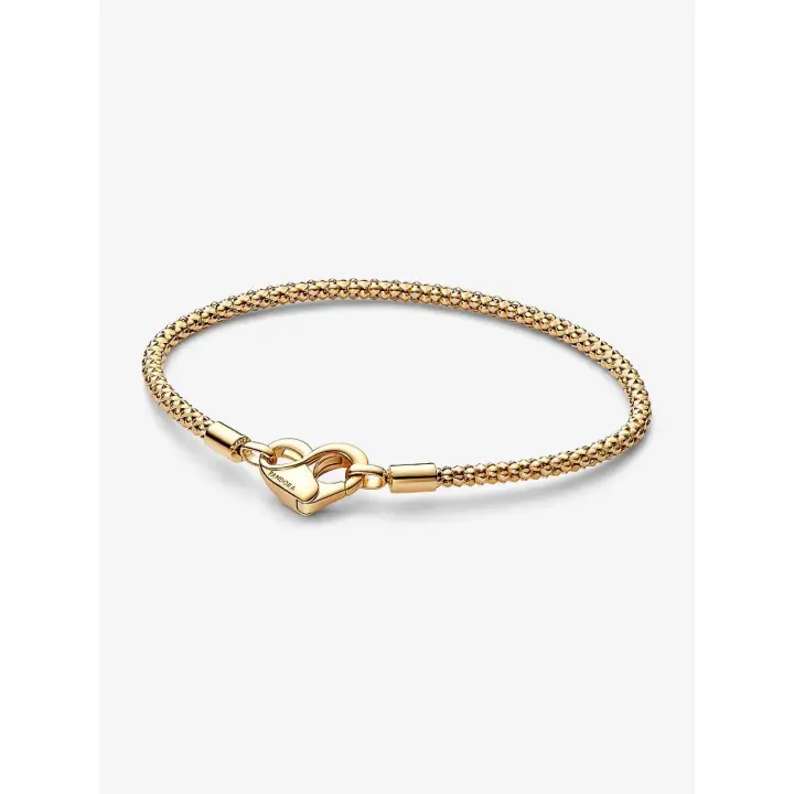 Pandora - Pulsera de Cadena con tachuelas - Baño de Oro de 14K - 1