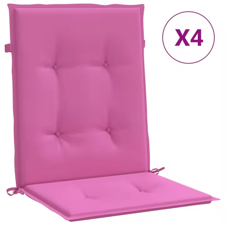 Zapatos para Silla con respaldo Bajo 4 UDS lona rosa - 1