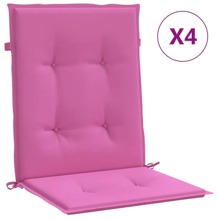 Zapatos para Silla con respaldo Bajo 4 UDS lona rosa - 1