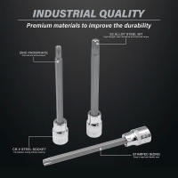 Juego De Llaves Torx Estrella Extra Largo 7 Piezas T25-T60 CR-V Y S2 Material 3/8" Drive Longitud 110mm - details 4