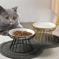 Tazón De Alimentación Para Gatos Con Soporte Metálico Elevado Accesorios Para Mascotas Alimento Y Snacks Para Perros Y Perras - details 1