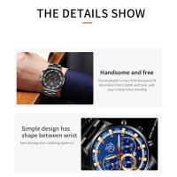 Reloj De Pulsera De Lujo Para Hombre Acero Inoxidable Calendario Luminoso Manos Cuarzo Estilo Casual Reloj Masculino - details 7