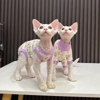 Nueva Ropa De Gato Con Patas Cuatro Flores Sin Pelaje Protección Del Estómago Estilo Moda Adecuada Para Gatos Sphynx Devon - details 1