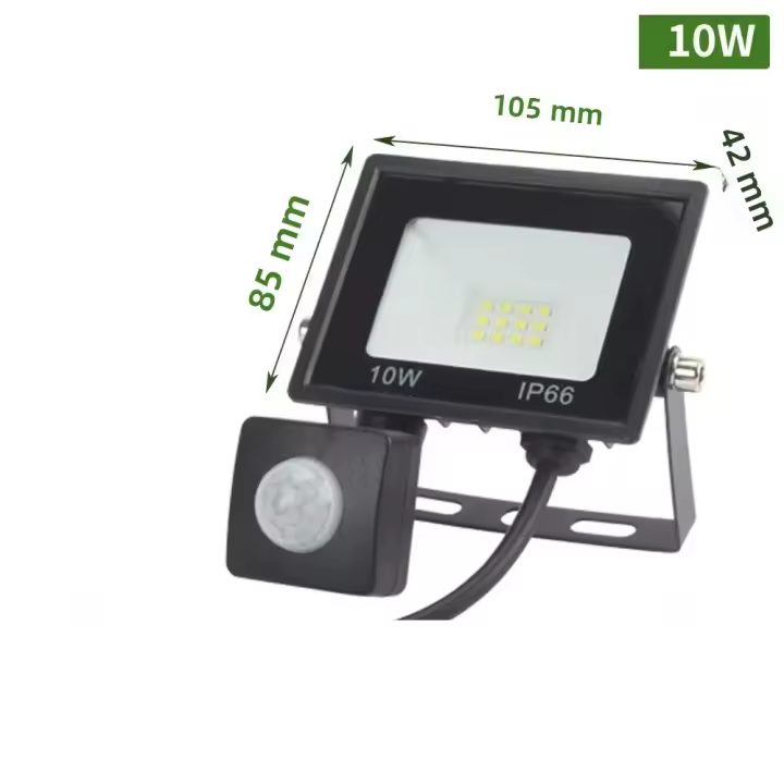 FUENLEA Luz De Pared Exterior Con Sensor De Movimiento PIR 100W 50W 30W 20W 10W Luz De Inundación LED IP66 Impermeable Para Jardín Luz Blanca Moderna De Aluminio - 1