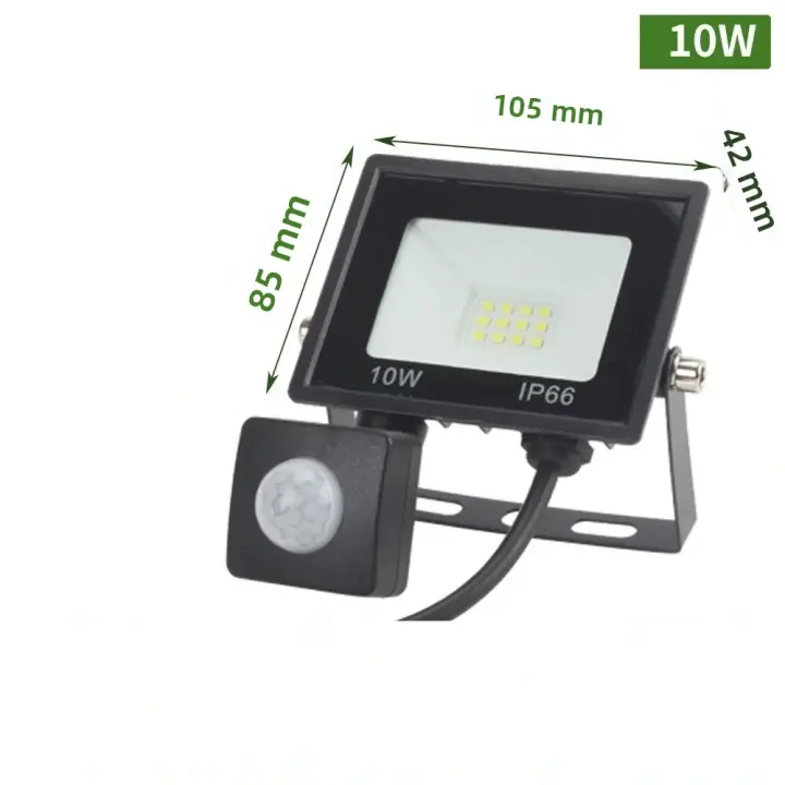 FUENLEA Luz De Pared Exterior Con Sensor De Movimiento PIR 100W 50W 30W 20W 10W Luz De Inundación LED IP66 Impermeable Para Jardín Luz Blanca Moderna De Aluminio - 1