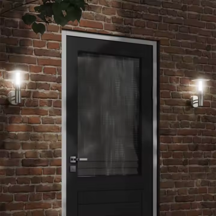 vidaXL Aplique de exterior de acero inoxidable plateado - 1