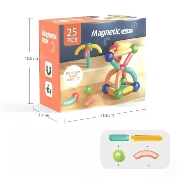 Juguetes Educativos Montessori Para Niños Bloques Constructores Magnéticos Set De Juguetes STEM 3D Puzzle De Construcción Magnética Regalos Para Niños De 6 a 12 Años - 1