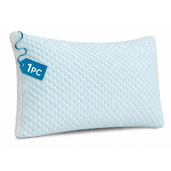 Breathable Textured Pillow 42×65cm, Deco Blue Raised Dot Polyester Fiber for Comfortable Sleep, Ideal for Bedroom, Hotel, Sofa, or Travel, Pack of 1 or 2 Units, Easy Care with Washable Covers