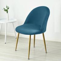 Cubierta De Silla De Velours 1pc Color Sólido Estilo Europeo Resistente a La Suciedad Stretch Para Sala De Comedor Hogar Bodas Hoteles - details 25