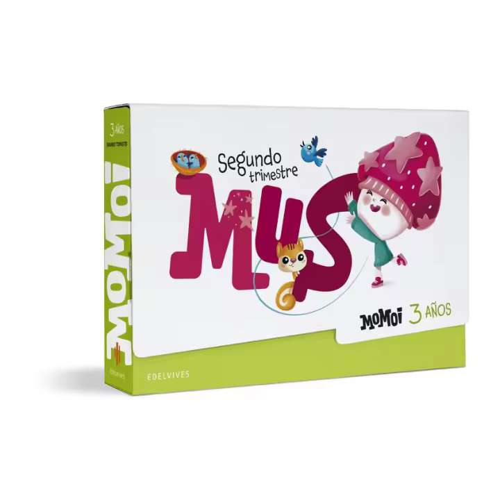 Libro Proyecto Momoi - 3 años : Segundo trimestre: Mus. Editorial EDELVIVES Año 2024 Autor Área de Proyectos Educativos de Infantil Edelvives ISBN 9788414044322 - 1