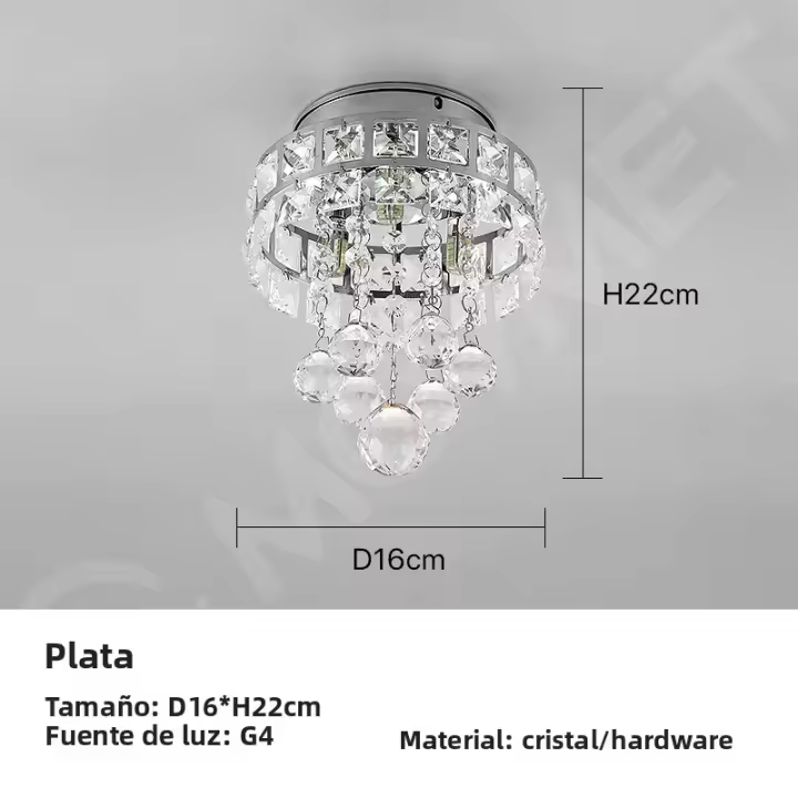Lámpara De Techo LED Postmoderna Con Cristal Y Hierro Para Interior Habitación Dormitorio Sala De Estar Iluminación Diaria Montaje Fijado En La Superficie - 1