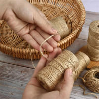 Cordón De Juta Natural 1-2mm Para Manualidades DIY Boda Fiesta Decoración Del Hogar Trenzado 50/80/100M Cuerda De Lino 100% - details 1