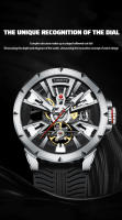 Reloj Mecánico Para Hombre SIBOTTE Con Tourbillon Y Esfera Luminosa Resistente Al Agua 50M Carcasa De Acero Inoxidable Cristal De Zafiro Lujo - details 3