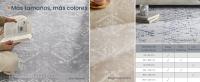SONGMICS HOME Alfombra, 80 x 150 cm, Alfombra Antideslizante, Decoración del Hogar, para Salón, Dormitorio, Lavable a Máquina, Estilo Moderno, Gris Paloma/Beige Capuchino - details 3