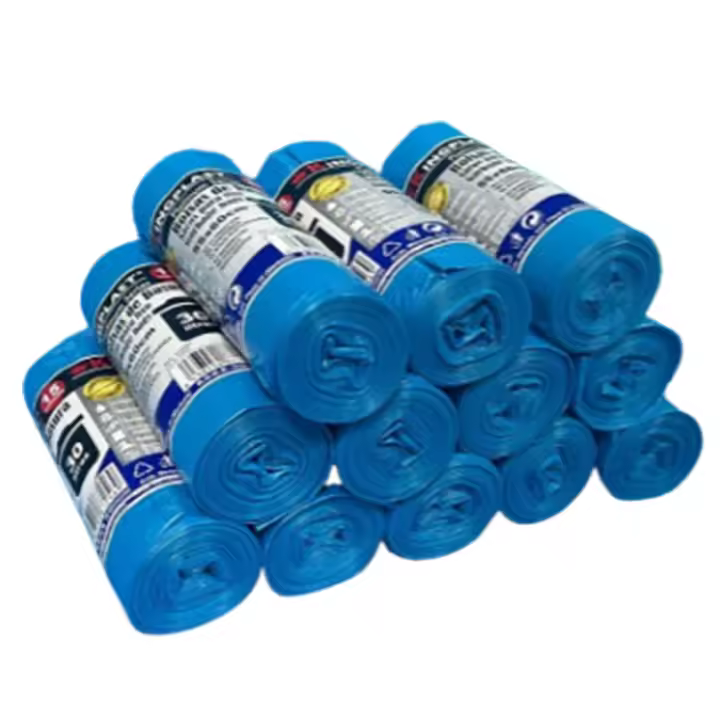 Almericorp Bolsa de autocierre Azul 30L, 75 bolsas perfumadas Premium - 5 Paquetes de 15 unidades, medida 55x60, resistentes, antigoteo, para baño, oficina, cocina - 1