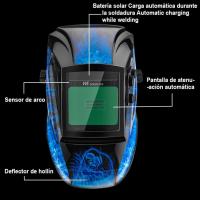 Casco de Soldadura automática - Máscara de Soldadura de Oscurecimiento Automático Solar de Gran Vista (100 x 97 mm) DIN 9-13 con 5 Lentes para ARC TIG MIG/mag Grinding - details 3
