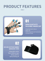 Entrenador De Dedos Para Guitarra Ejercitador De Agarre Para Artritis Mejorador De Flexibilidad De Mano Recuperación Unisex - details 8