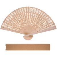 Pack de 25 unidades Abanico de Madera calado Clásico para Eventos como bodas, bautizos y comuniones - details 0