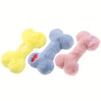 Juguete Para Perros Y Gatos Diseño De Hueso De Peluche Interactivo Accesorios Para Mascotas Fleece Material Juguetes Para Animales De Compañía - details 8
