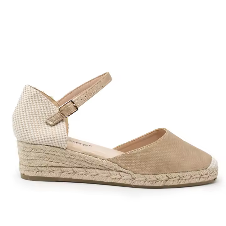 Alpargatas de mujer AMARPIES ACX28502PLAT VALENCIANA CUÑA YUTE HEBILLA PLATINO 35591 25V - 1