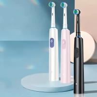 Cepillo De Dientes Eléctrico Rotativo Para Adultos Con Cerdas Suaves 5 Modos De Limpieza Recargable Por USB Y 4/8 Cabezas De Reemplazo - details 4