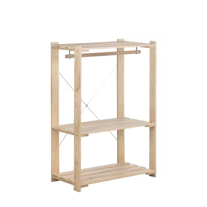 Vestidor de madera Evolution, 76,5x38,5x110cm, Pino Macizo - ASTIGARRAGA KIT LINE - 1
